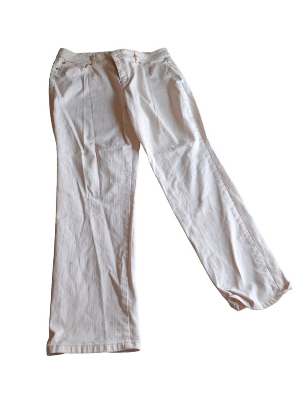 Chico's Pink Straight Leg Jeans Womens 2 Stretch Cotton Y2K Minimalist Barbiecor